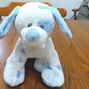 - TY Pluffie. 2015. White Plush Dog Toy With Blue Spots . Floppy Ears.  GU…